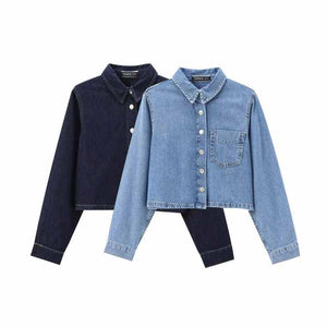 Stylish casual denim blouses