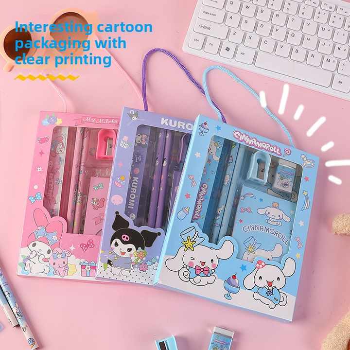 New Sanrio 6 Pieces Stationery Gift Box Set Cross-border 
