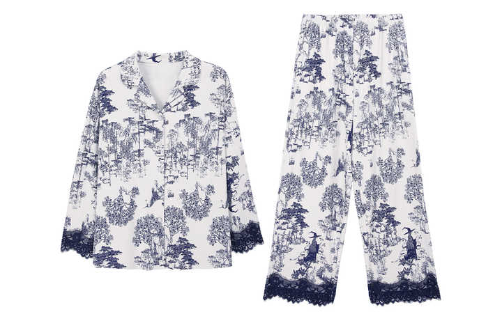 Women's long-sleeved pajamas 