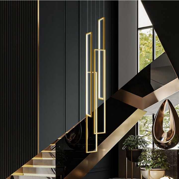 Art design villa living room, modern geometric shape 