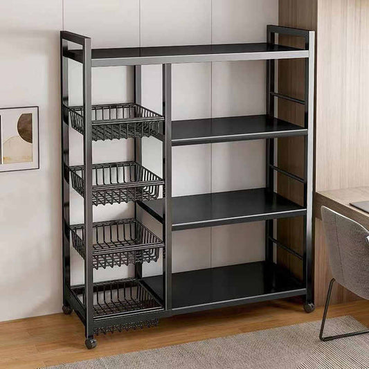 Multifunctional Kitchen Vegetable Storage Racks Movable Rolling Trolley Microwave Oven Fruit Cart 