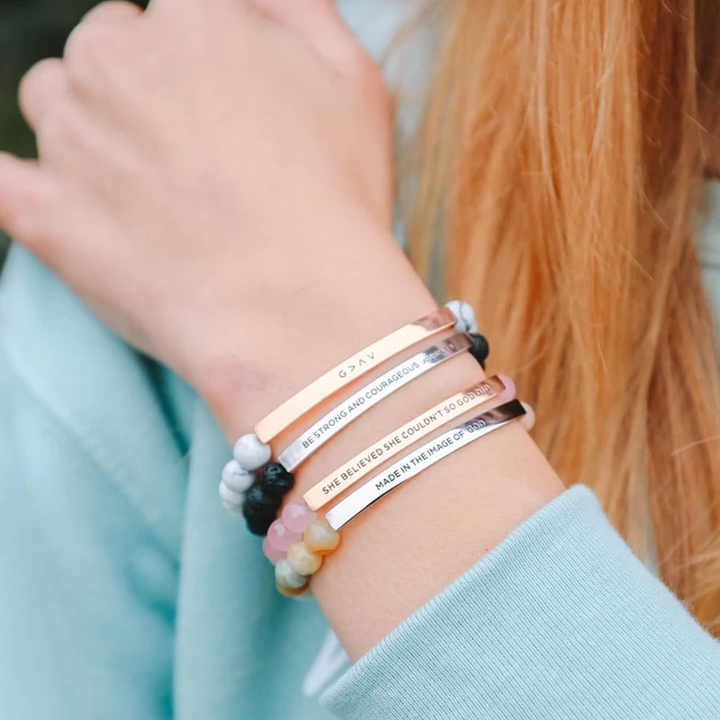 Engraved Women's Charm Bracelet 