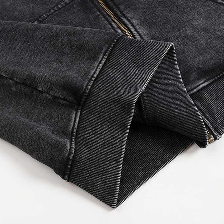 Men Zip up Vintage Hoodie 