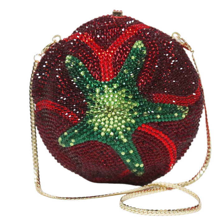 حقيبة يد نسائية فاخرة من حجر الكريستال الماسي