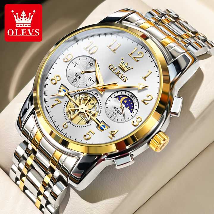 Olevs 2900 OEM Stainless Steel Hollow Watch. 