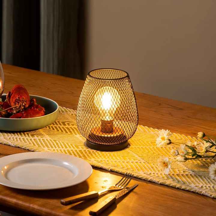 Nordic Artificial Bird Cage Desk Lamp Decorative 