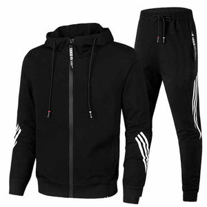 بدلة رياضية غير رسمية للرجال بغطاء رأس . Men's Casual Tracksuit Hoodie and Pants 2