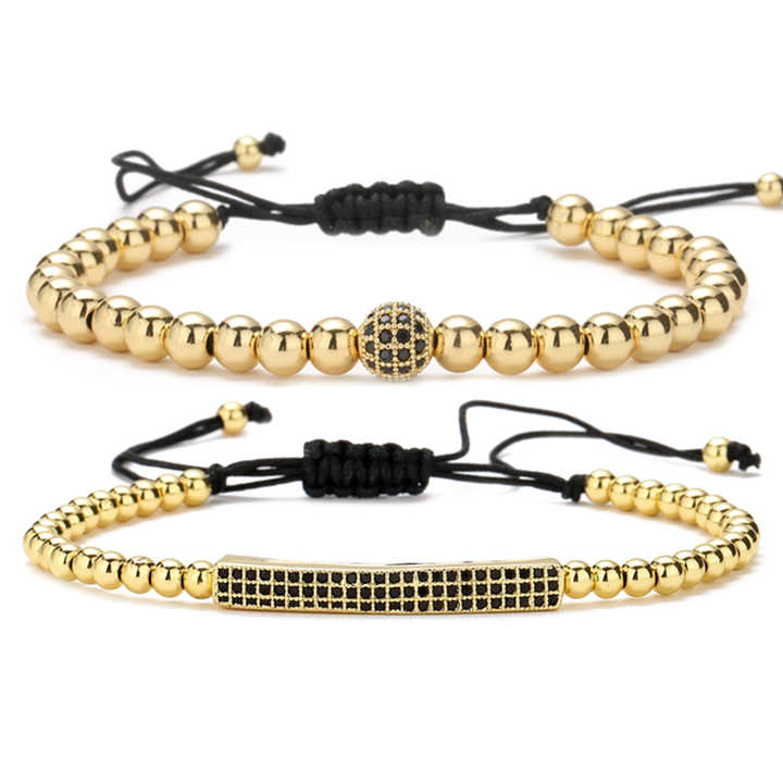 2023 Copper Beaded Bracelet for Women and Men, Set. 
