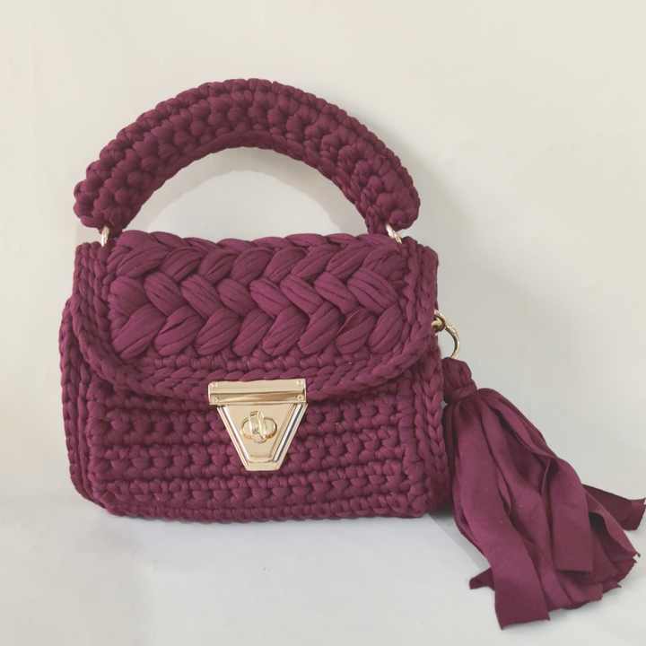 New Women's Hand-woven Striped Canvas Shoulder Bag