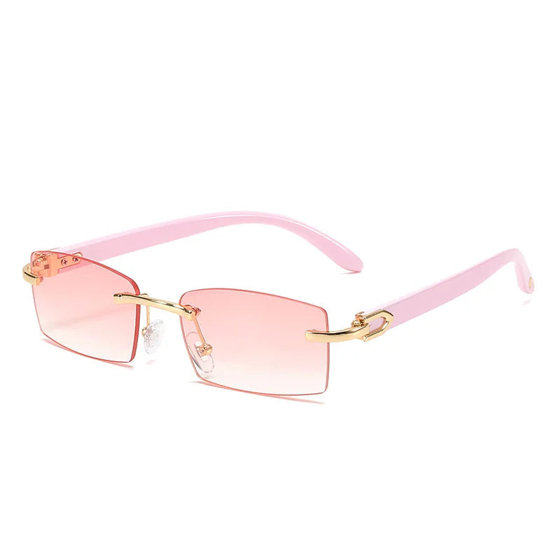 Glasses Trendy Rimless Sunglasses Women 