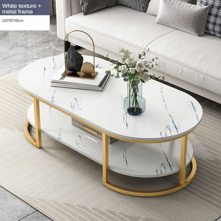 Coffee table living room furniture modern simple double layer economical tea table 