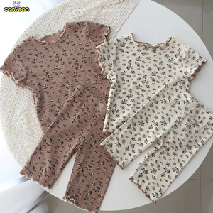 Conison 0-12 Years Baby Girls Floral Print Sleepwear Fashion Shorts Outfits Kids Shorts Set Summer Sale Hot Sale 