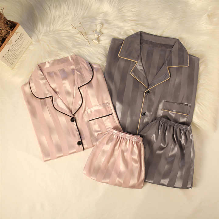 Men's 2-piece silk sleepwear