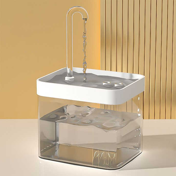 New Transparent Cat Waterer, Cat Fountain, Electric Recirculating Pet Drinking Filter, Bowls &amp; Feeders 