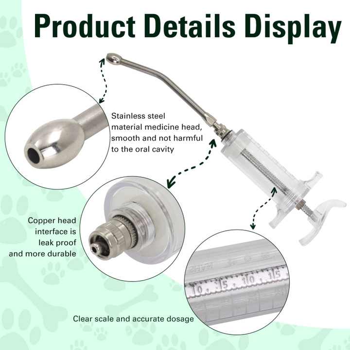 Hand Feeding Syringe Animal Feed Dispenser Veterinary. 