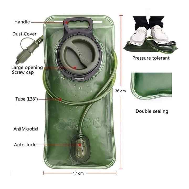 أكياس مياه من المواد للتخييم والتنزه وركوب . Water Bags Material for Camping, Hiking