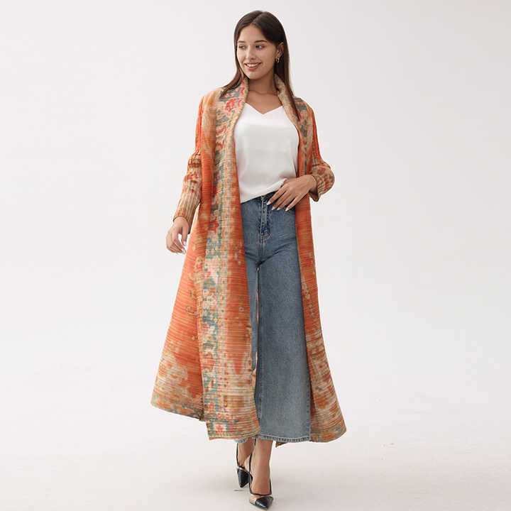 Miyake colorful abaya