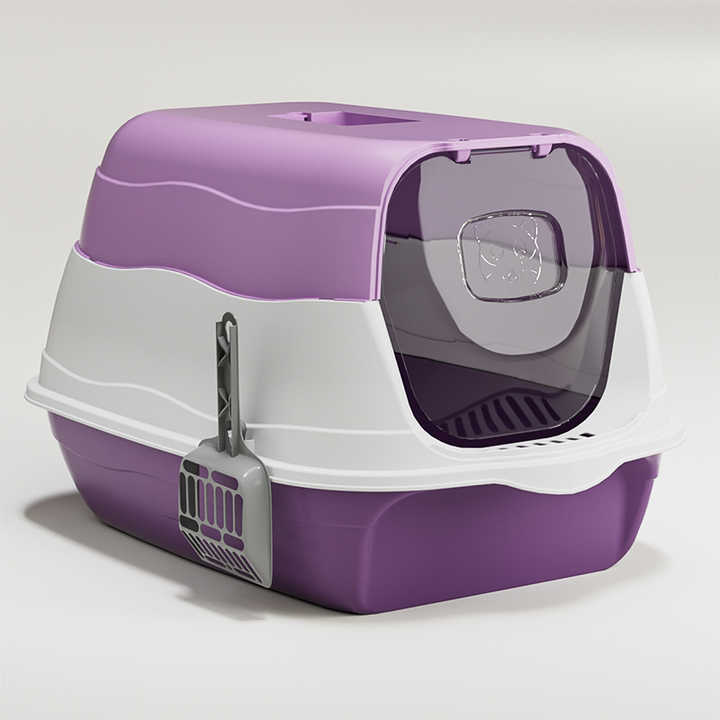 Fully Enclosed Plastic Toilet for Large Pets with Splash-Proof Pet Accessories - Pet Accessories 