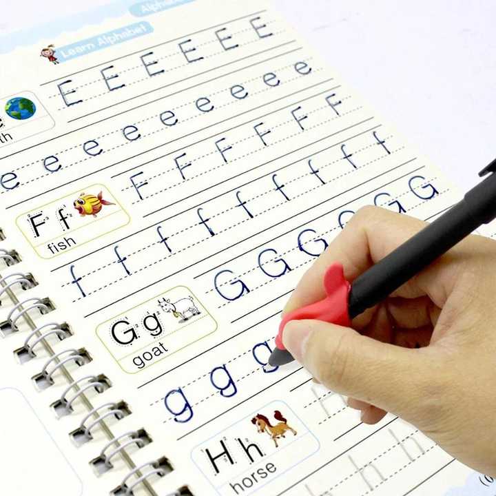 Educational books for learning English handwriting 4 