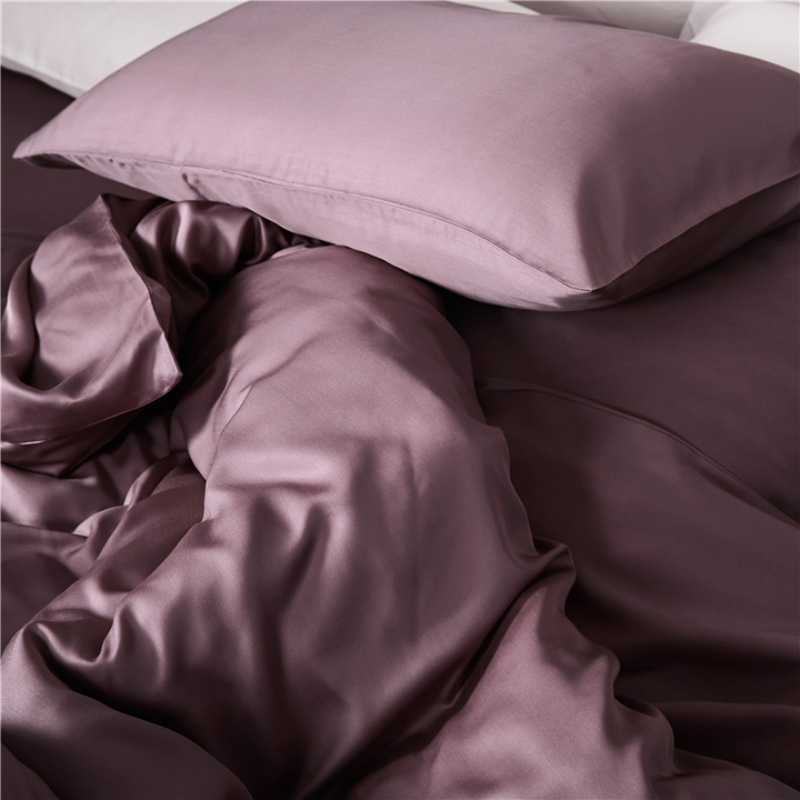 Fitted Sheets with 4 Pillowcases Bamboo Sheet Set, 6 Pieces, Queen Size 