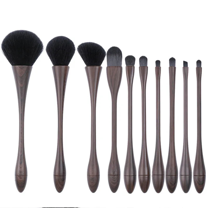 Colorful makeup brushes