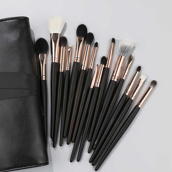 15 Professional White Luxury Makeup Brushes 