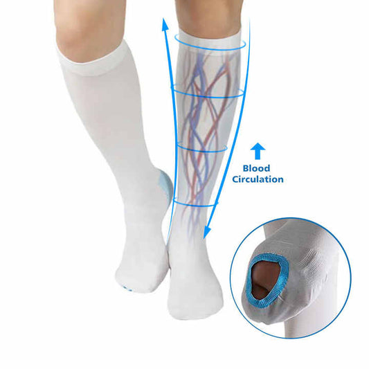 White Open Toe Knee 