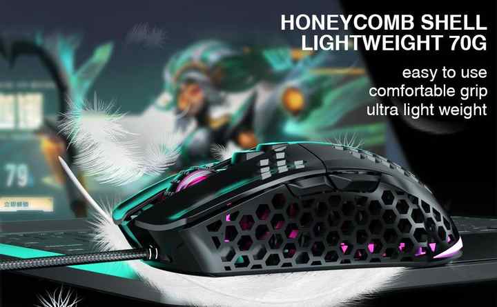 Portable wired gaming mouse