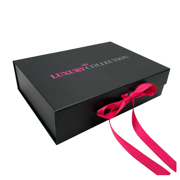 Custom Logo Luxury Ribbon Hair Extension Box. 