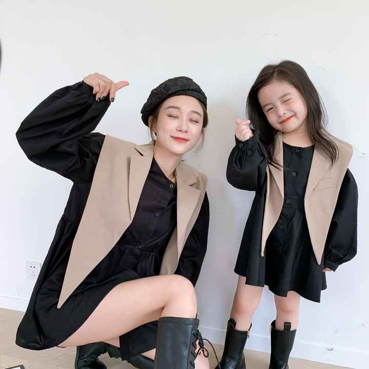 Family Matching Autumn Clothes, Family Matching Autumn Clothes for Baby Girls Korean Style Formal Blouse 