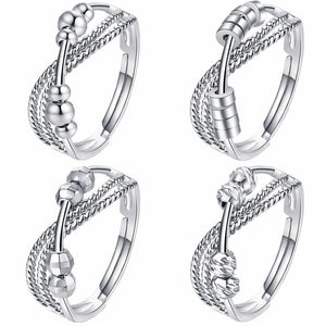 New Women's Adjustable Anti-Anxiety Swivel Ring 