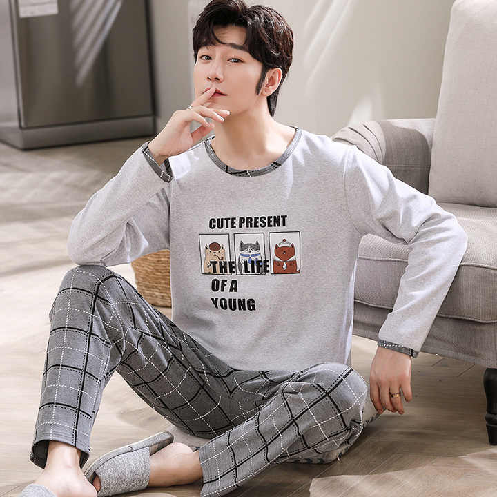 Men's cotton pajamas 