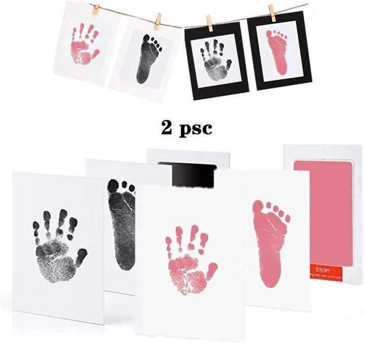 Baby Handprint Ink Pads, Safe Non-Toxic Ink Pads for Newborn Baby Showers and Keepsake Paw Prints 