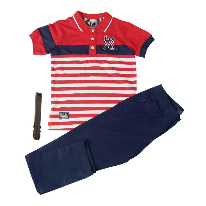 Boys Clothing Set Kids Clothes Polo Shirt Woven Pant 
