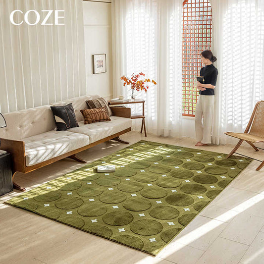 antique green rug 