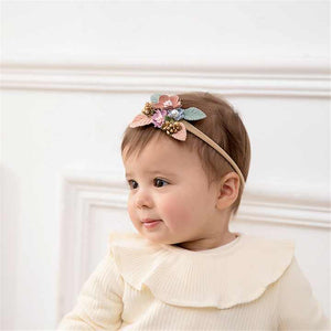 Baby Accessories Nylon Flower Headband for Toddler Girls 