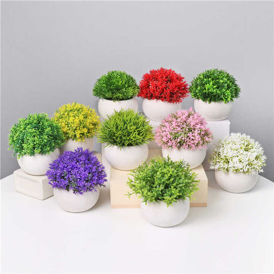 small artificial plastic plants