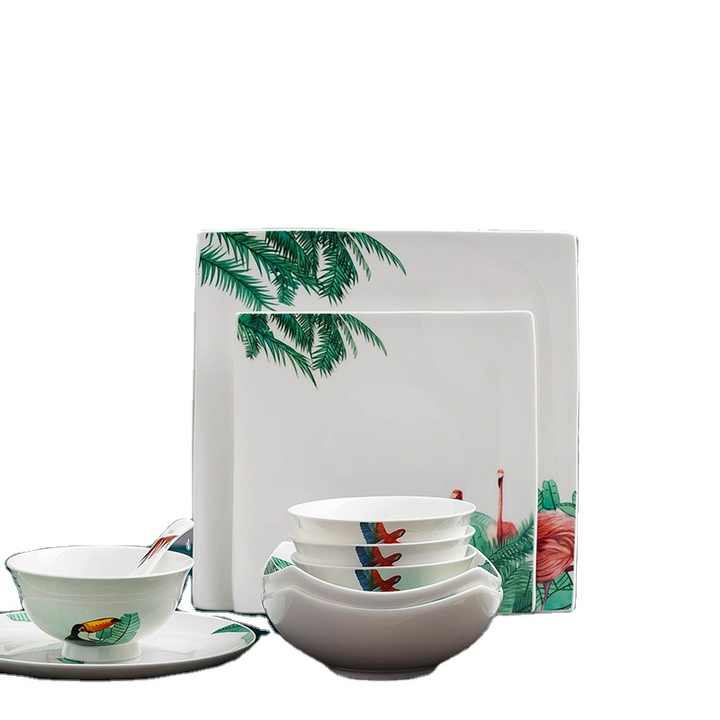 Western Porcelain Dinnerware Set Plates 