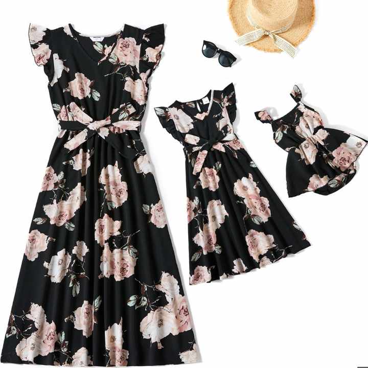 Casual Mother and Daughter Dresses 