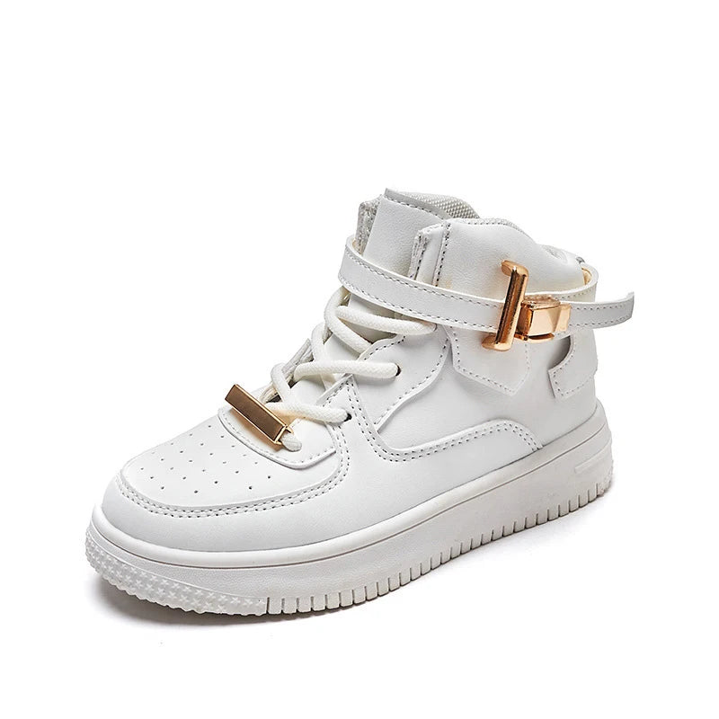 Boys' boots, children's casual shoes made of natural leather 