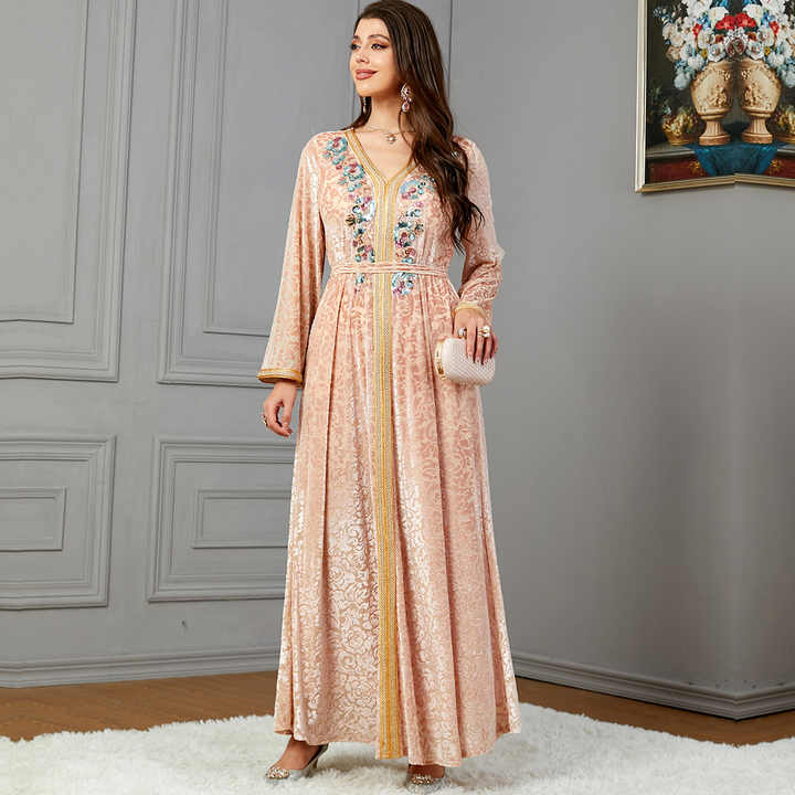 Velvet caftans and jalabiyas 