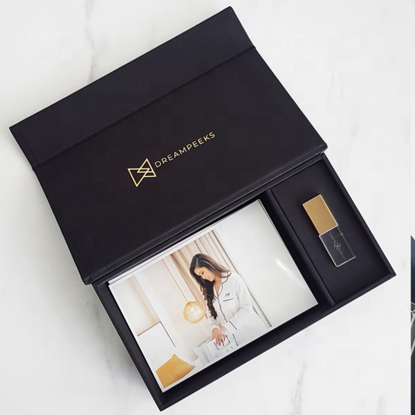 x6 5x7 6x8 photos and USB. Linen Box 4x6 5x7 6x8 