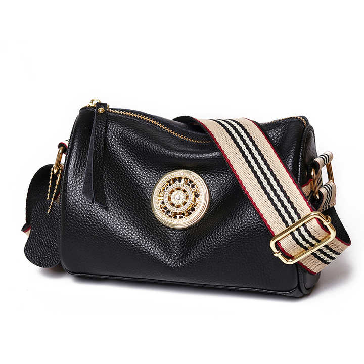 Women's Spacious Crossbody Bag with Rotating Metal Lock