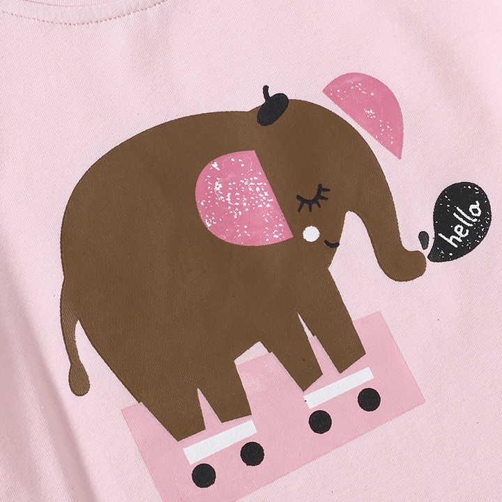Long sleeve pink cotton pajamas