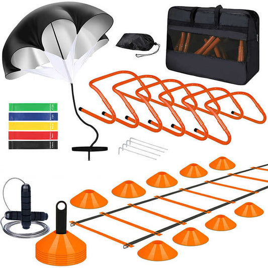 Speed ​​training equipment and ladders set 