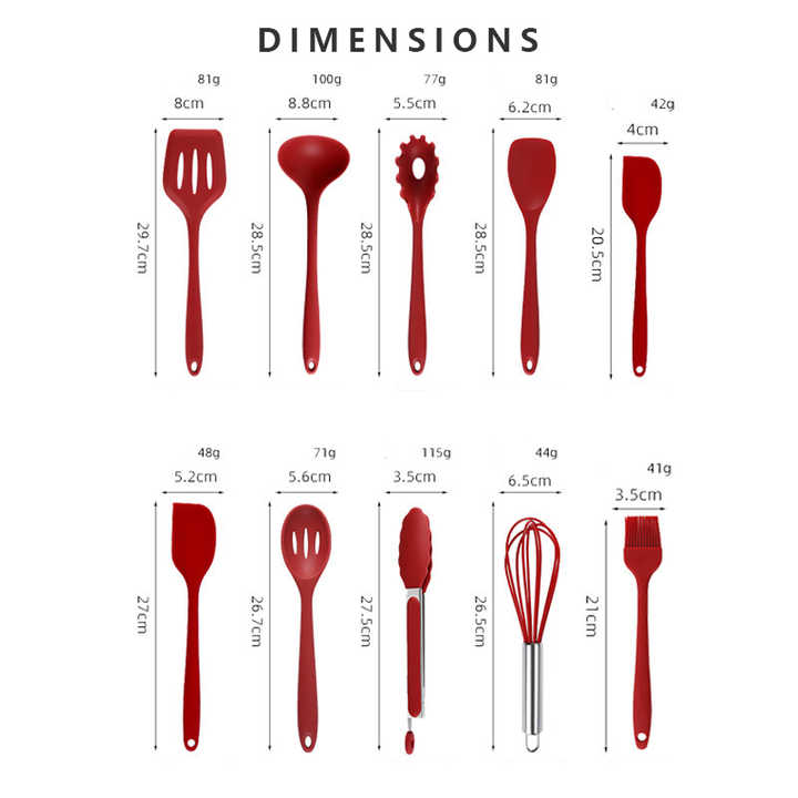 Piece Silicone Cookware Set Stylish 