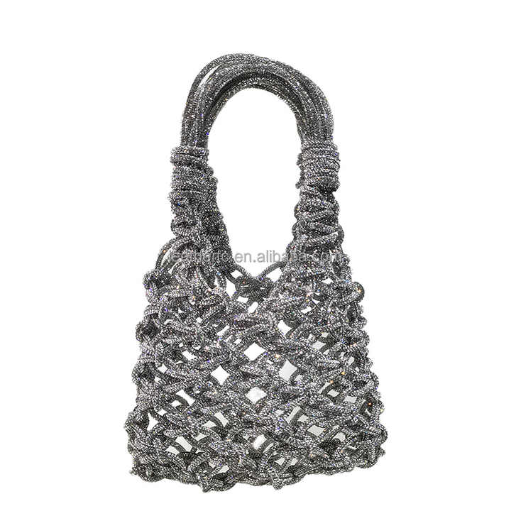 Rhinestone-embellished evening bag