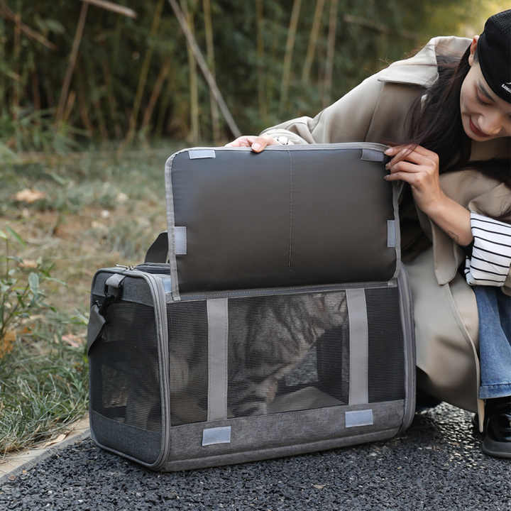 New Design Durable Breathable Soft Mesh Pet Travel Bag 