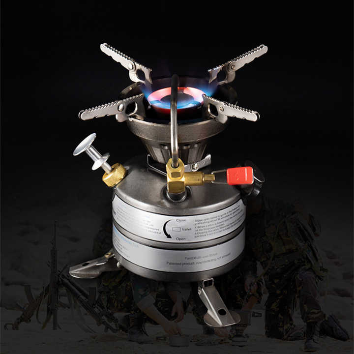 Compact Outdoor Camping Oil Stove Windproof Gasoline Stove 