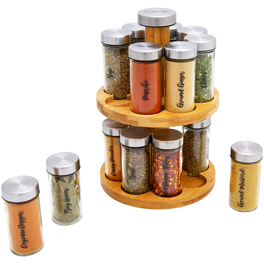 Wooden countertop kitchen organizer. 